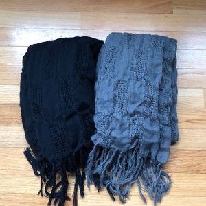 Large scarves-gray and black